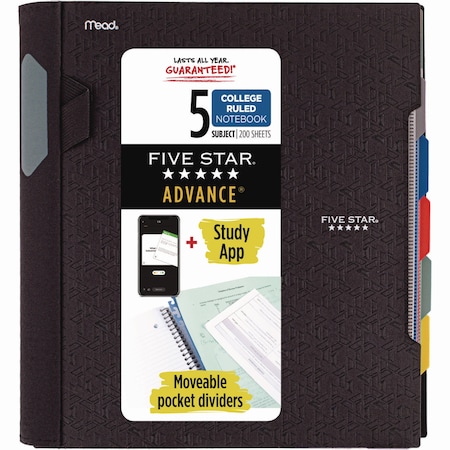 Five Star 11" x 8.5" College Rule Notebook, 200 Pg 08092